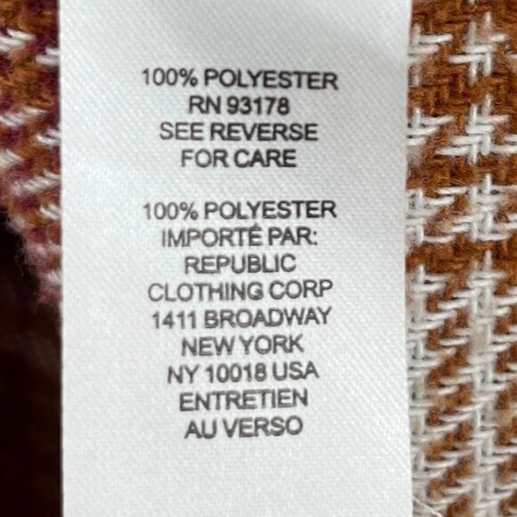 Workshop republic Clothing Plaid Shacket oversized with pockets - Picture 7 of 8